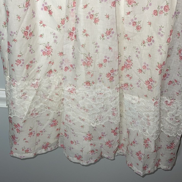 Vintage Prairie Cream Lace Ruffles Maxi Dress 7-8 Small - Picture 3 of 7